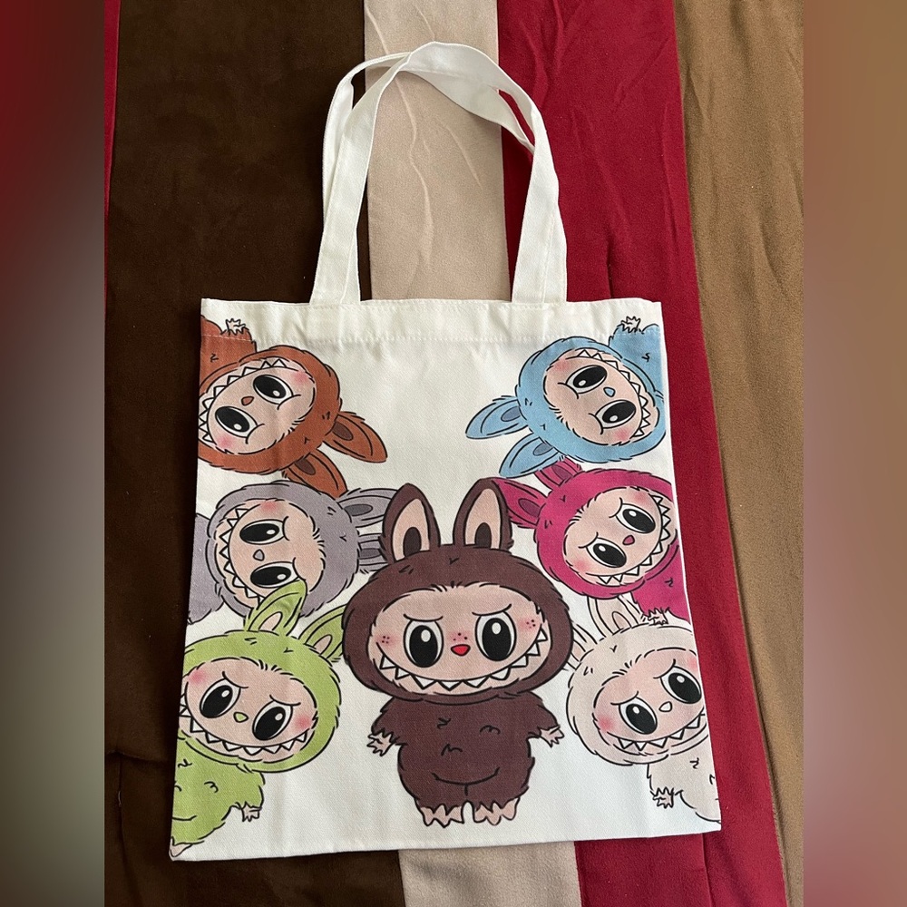 Colorful Labubu Character Tote Bag